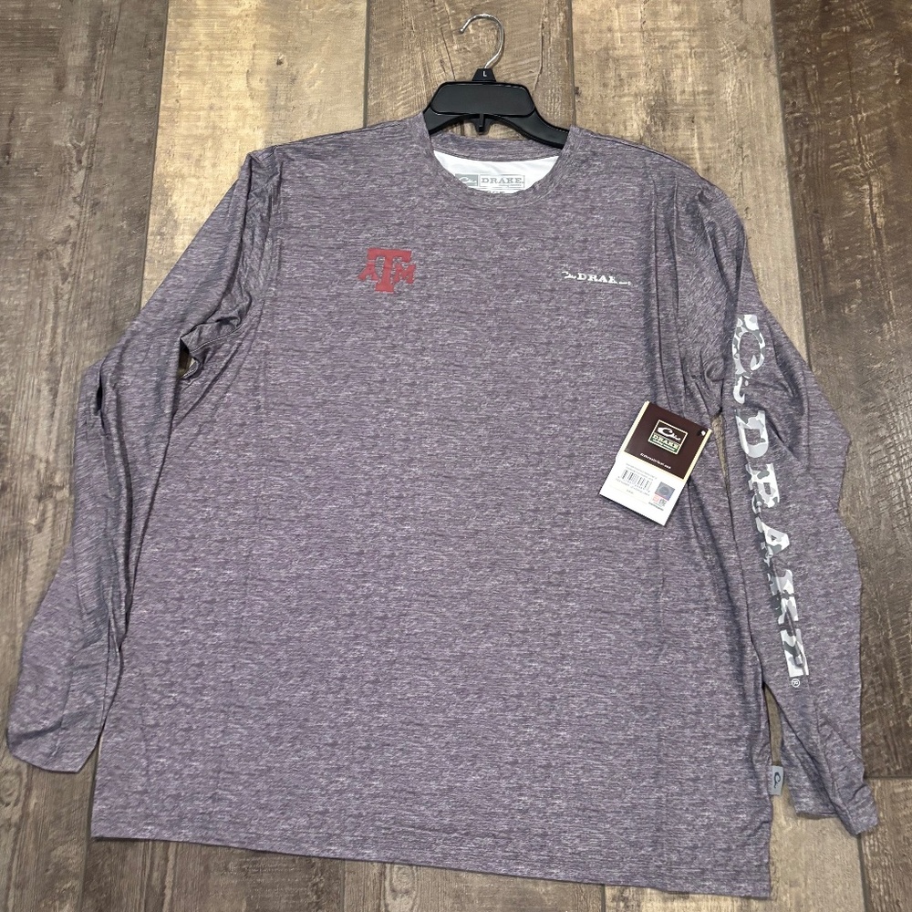 Texas A&M Drake Large Long Sleeve Performance Shirt (New with Tags)
